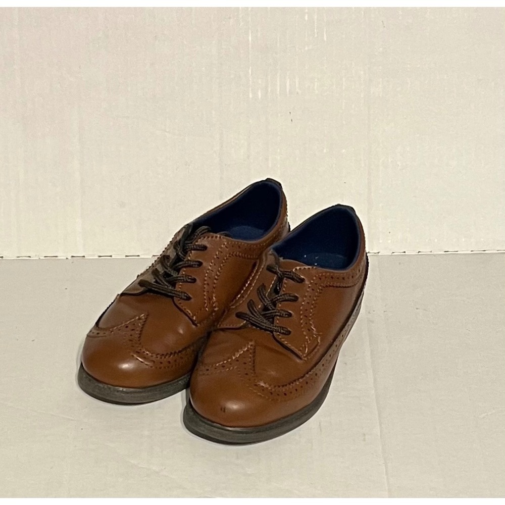 Carters Toddler Boys Brown Wingtip Dress Shoes Size 11 Formal Oxford Brogues